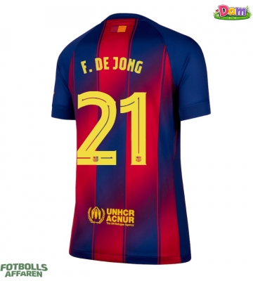 Barcelona Frenkie de Jong #21 Hemmatröja Kvinnor 2025-26 Kortärmad